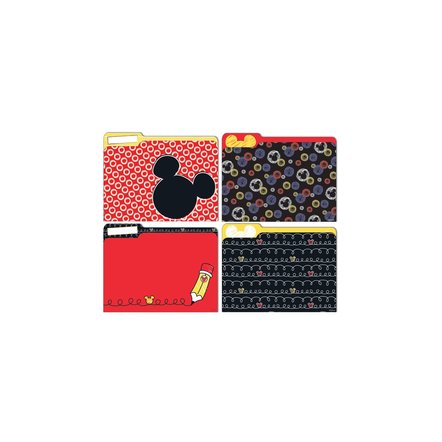 Eureka® Mickey® Color Pop! File Folders, Pack of 4