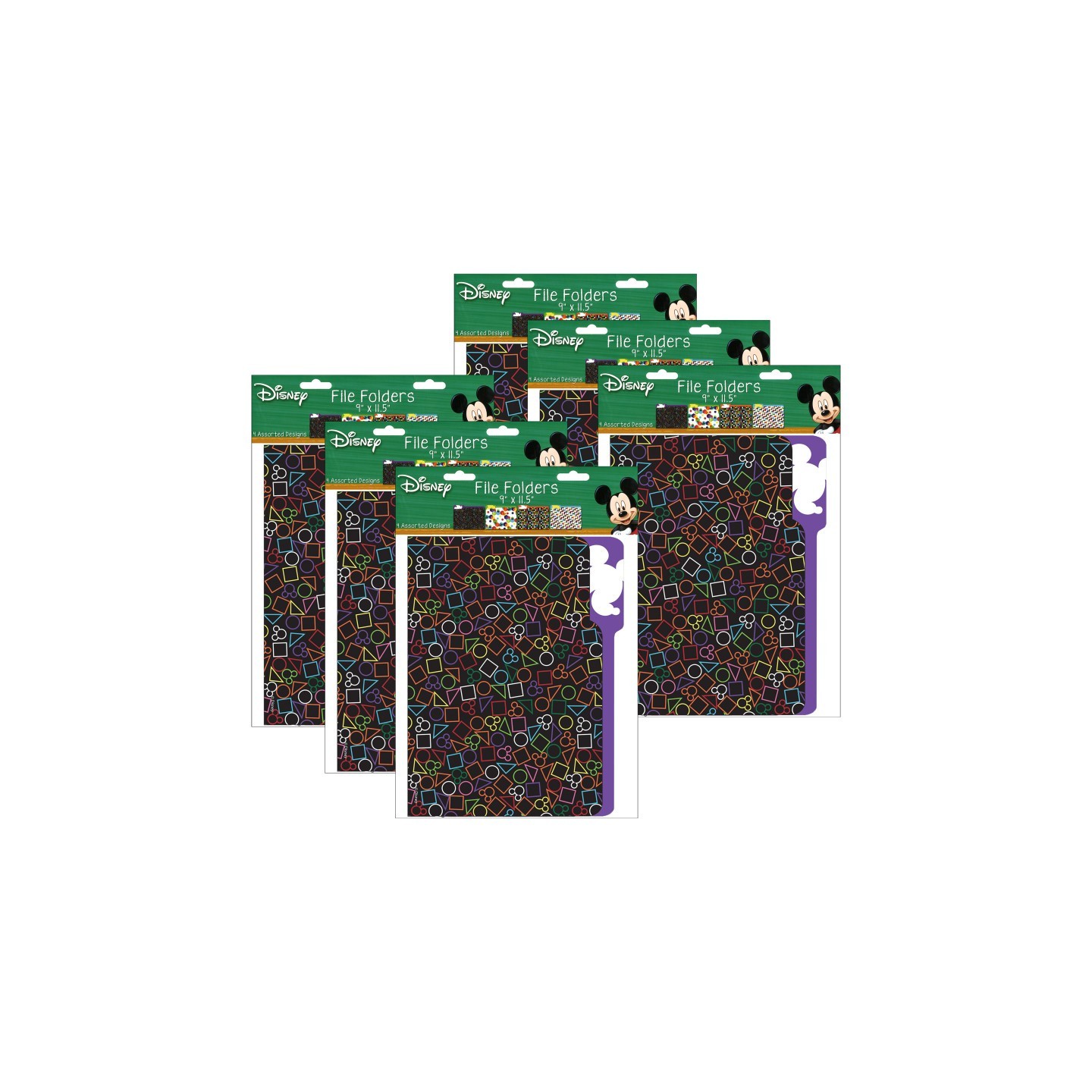 Eureka® Geo Mickey® File Folders, 4 Per Pack, 6 Packs