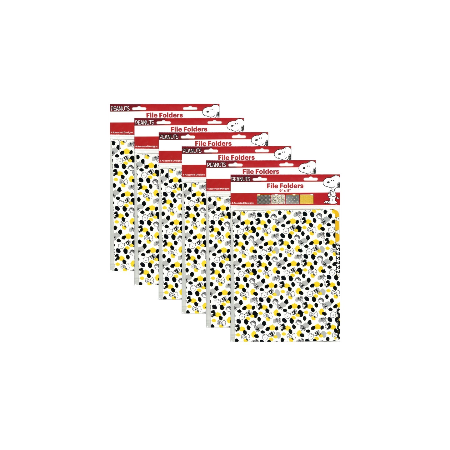 Eureka® Peanuts® Touch of Class File Folders, 4 Per Pack, 6 Packs