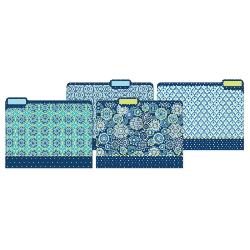 Eureka® Blue Harmony File Folders, Pack of 4