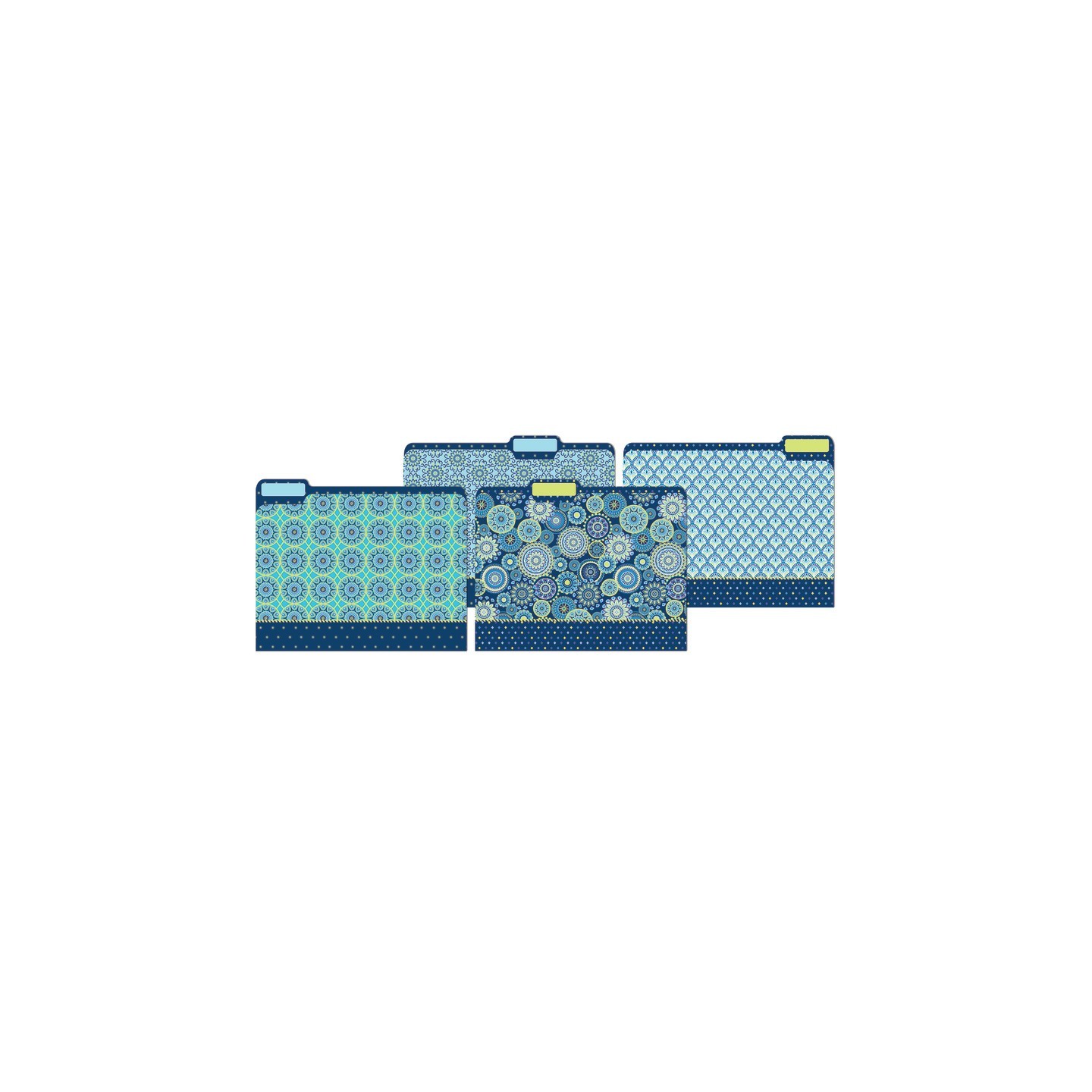Eureka® Blue Harmony File Folders, Pack of 4