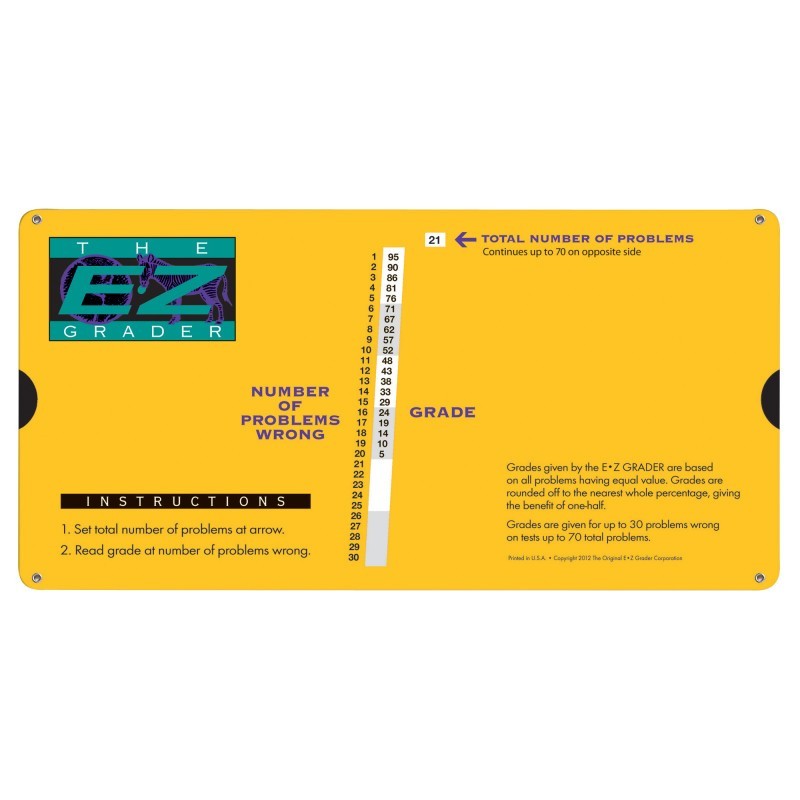 Original E-Z Grader E-Z Grader, Large Print, Yellow