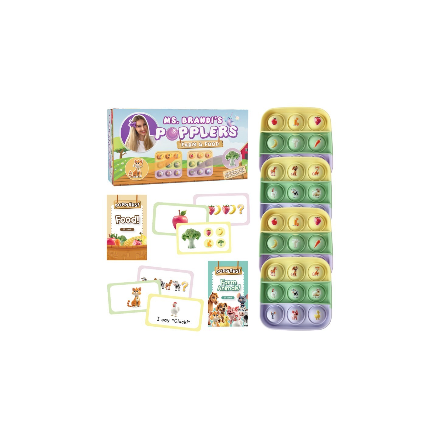 The Fidget Game Ms. Brandi's Popplers Farm & Food Educational Game