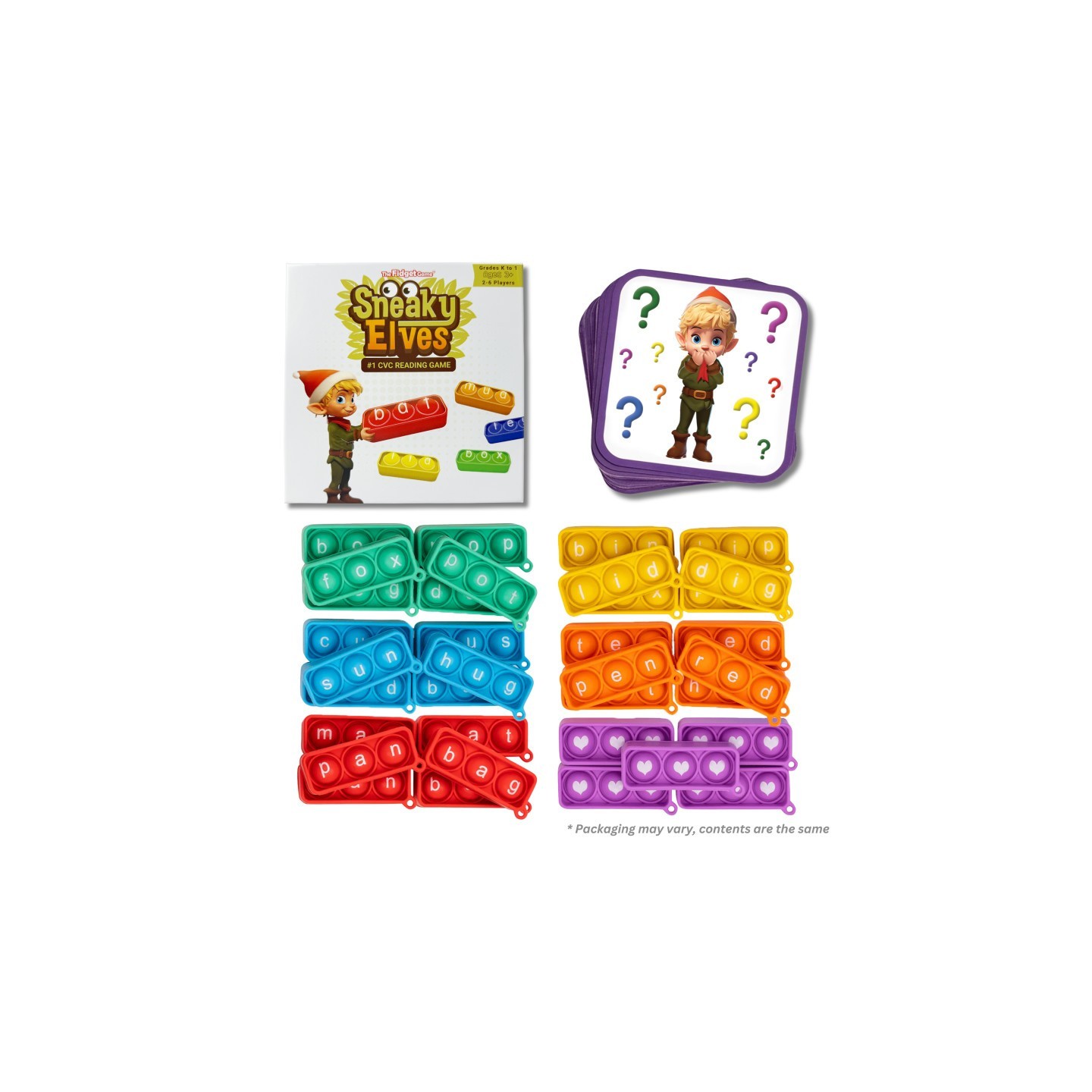 The Fidget Game Sneaky Elves CVC Reading Game