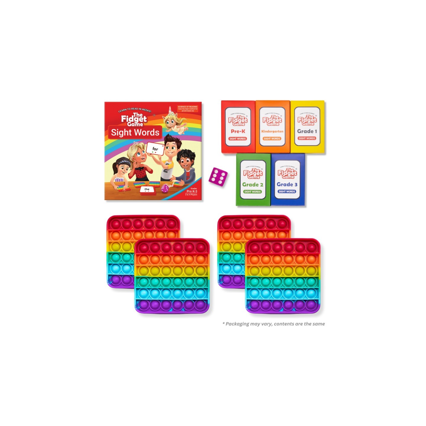 The Fidget Game Sight Words Educational Game