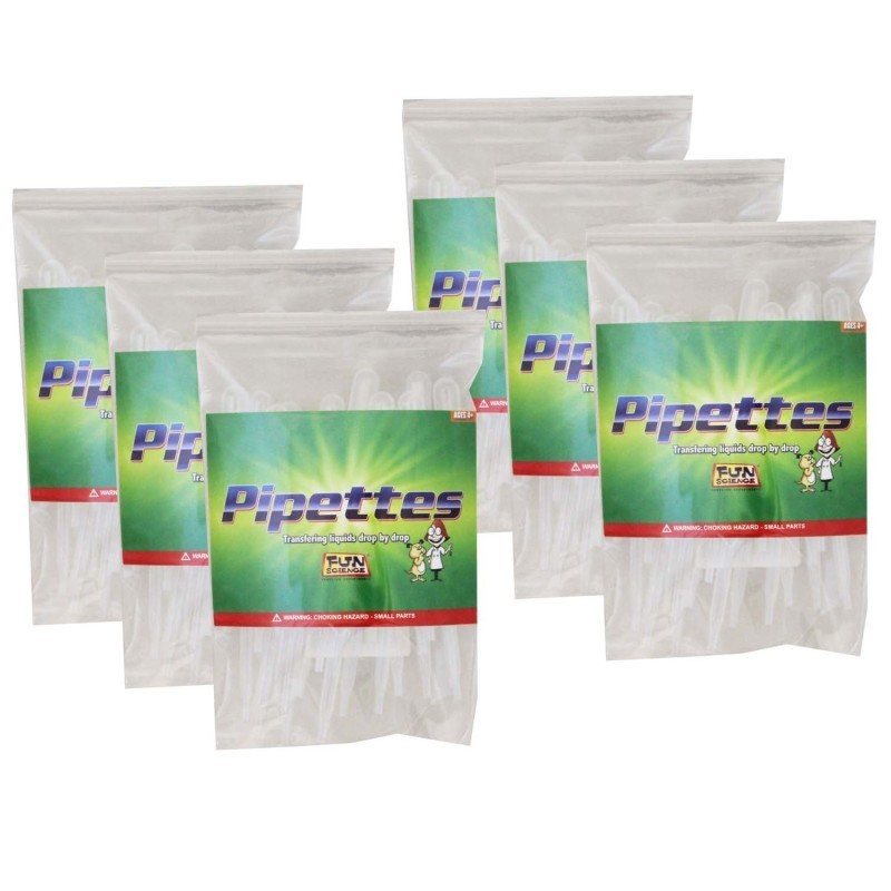 Fun Science® Pipettes, 2 ml, 25 Per Pack, 6 Packs