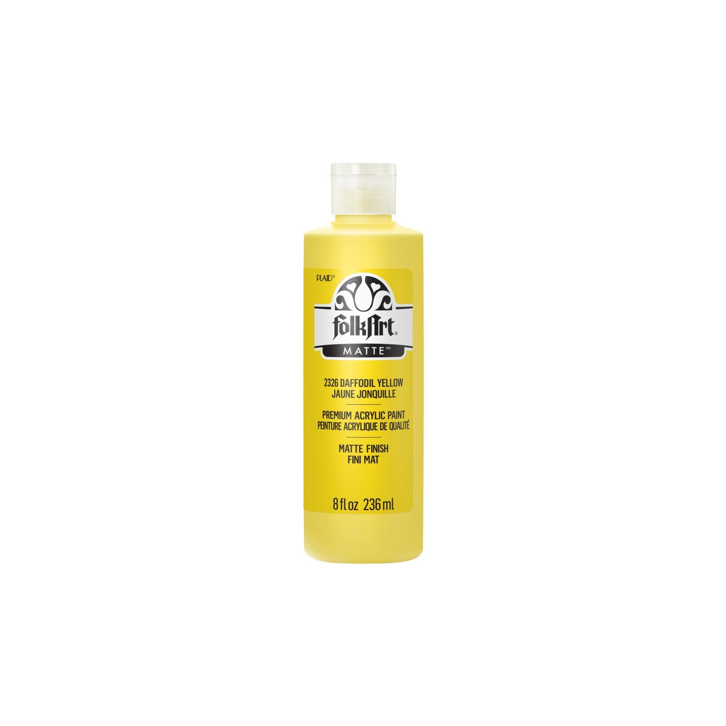 FolkArt Acrylic Paint Matte, 8oz., Daffodil Yellow