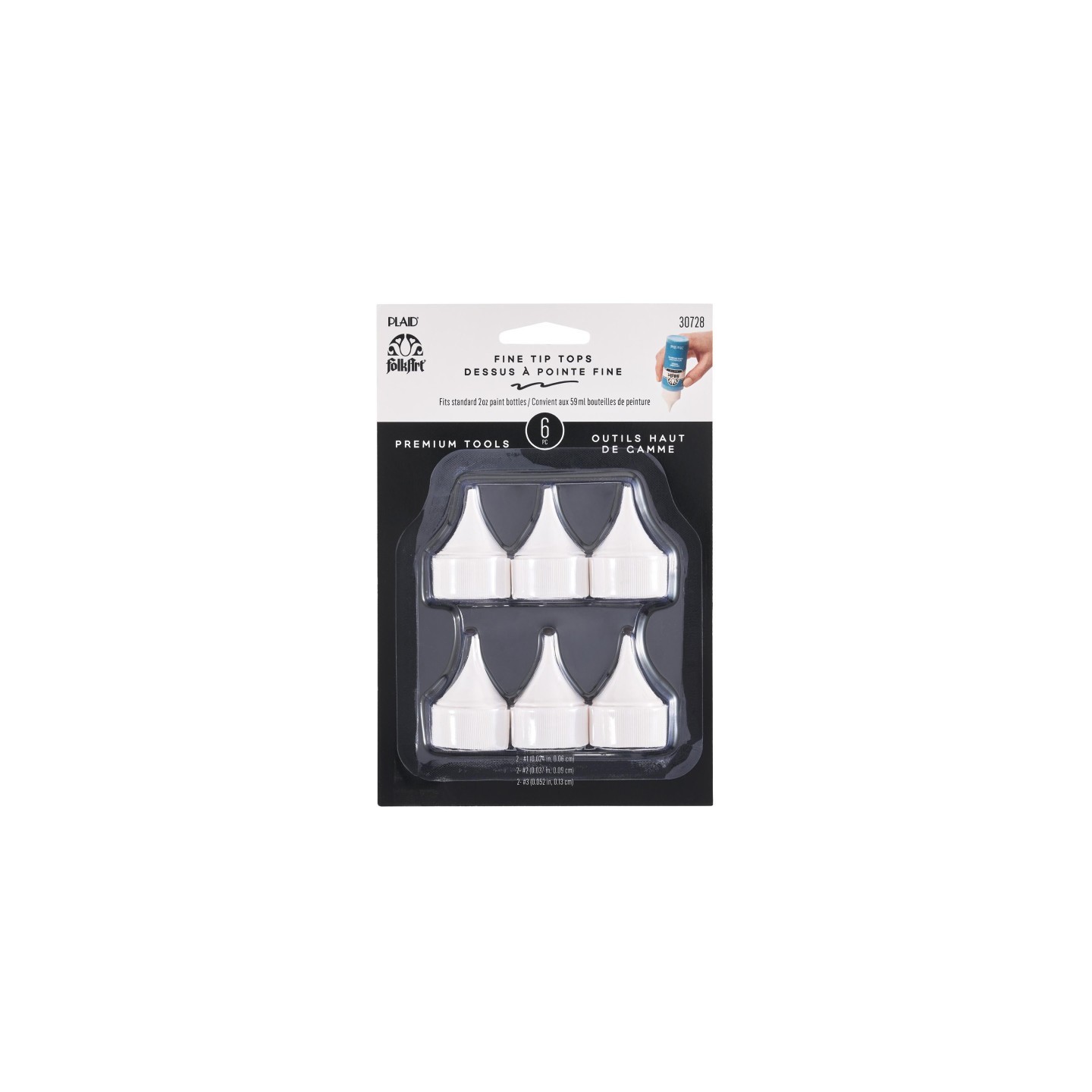 FolkArt Bottle Top Writer Tips Paint Tools, 6-Piece Set