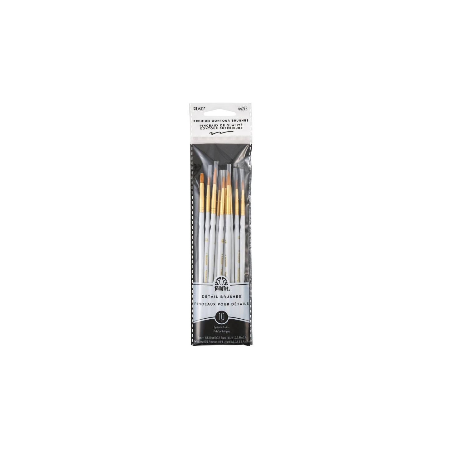 FolkArt Detail Round Brush Set, 10-Piece Set