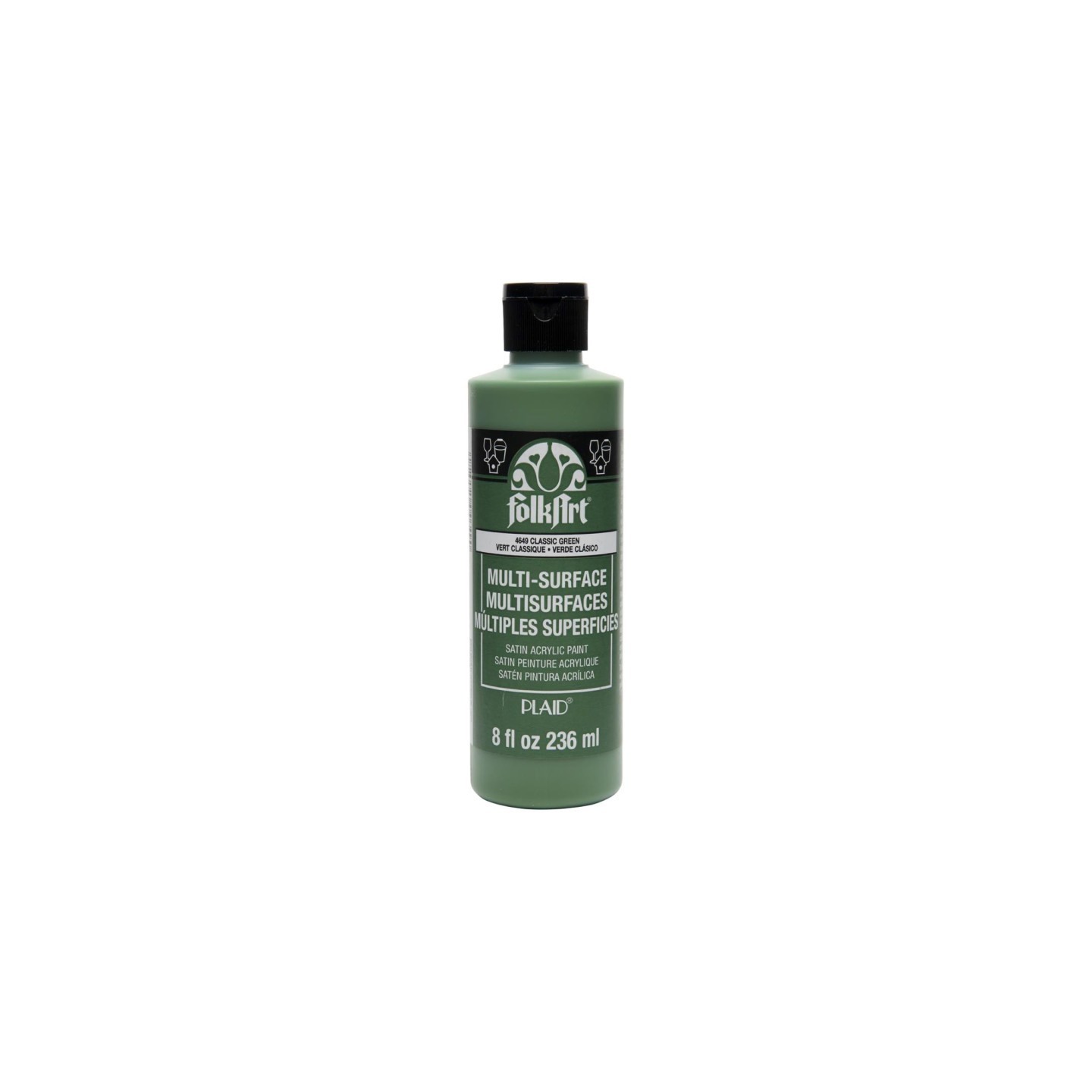 FolkArt Acrylic Paint Multi-Surface Satin, 8oz., Classic Green