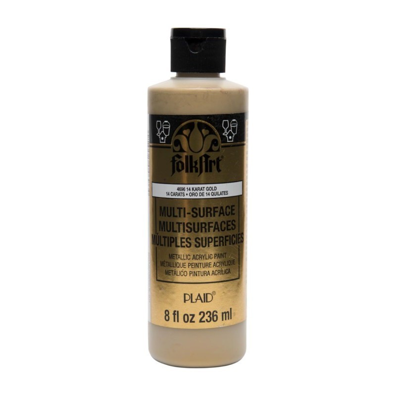 FolkArt Acrylic Paint Metallic, 8oz., 14k Gold