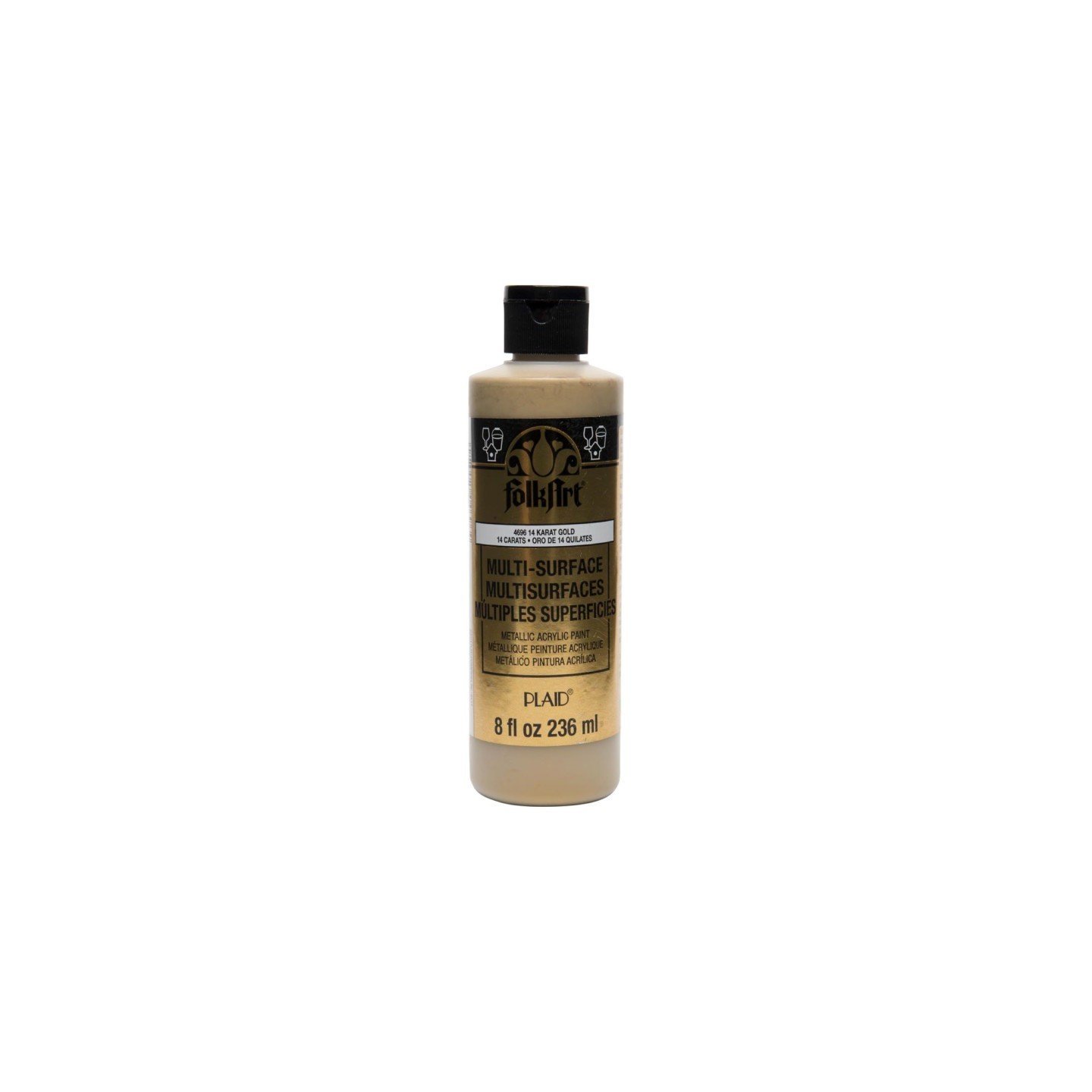 FolkArt Acrylic Paint Metallic, 8oz., 14k Gold