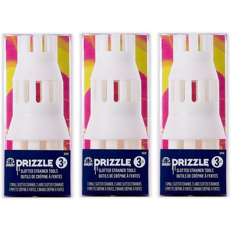 FolkArt Drizzle Slot Strainer Pour Tool Set, 3 Per Set, 3 Sets