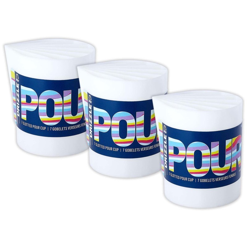 FolkArt Drizzle Divided 7-Slot Pour Cup, Pack of 3