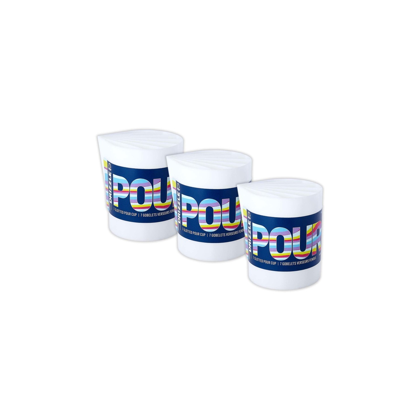 FolkArt Drizzle Divided 7-Slot Pour Cup, Pack of 3