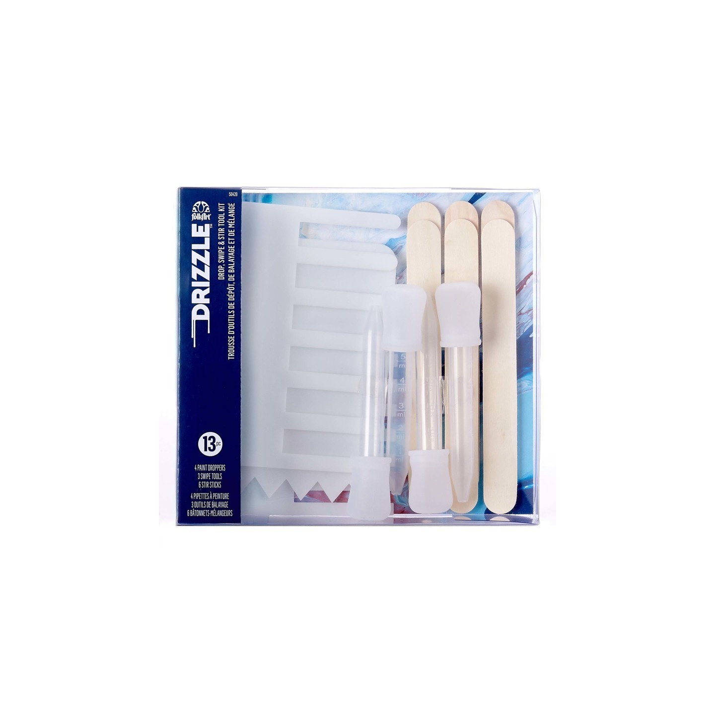 FolkArt Drizzle Pouring Technique Tool Set, 13-Piece Set