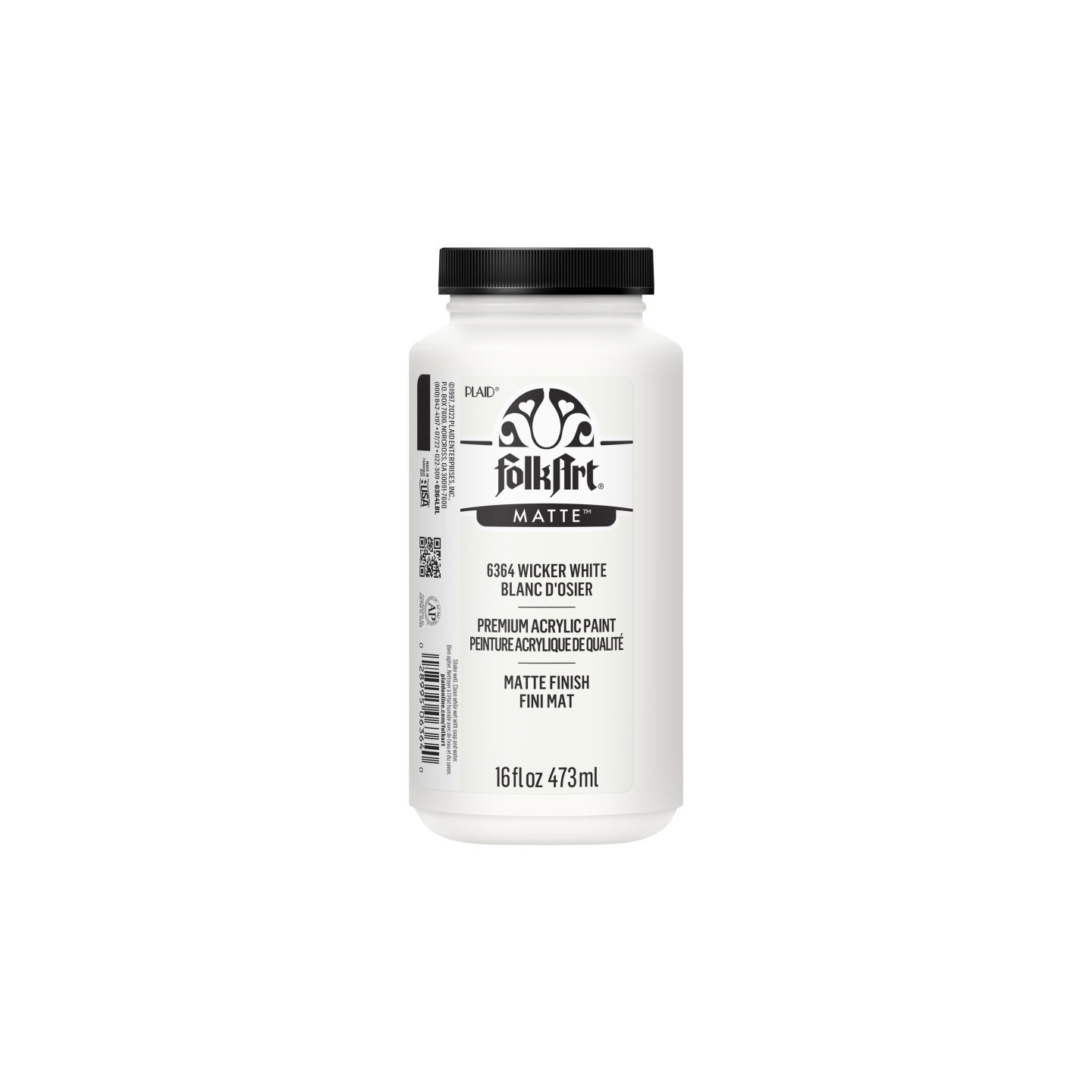 FolkArt Acrylic Paint Matte, 16oz., Wicker White