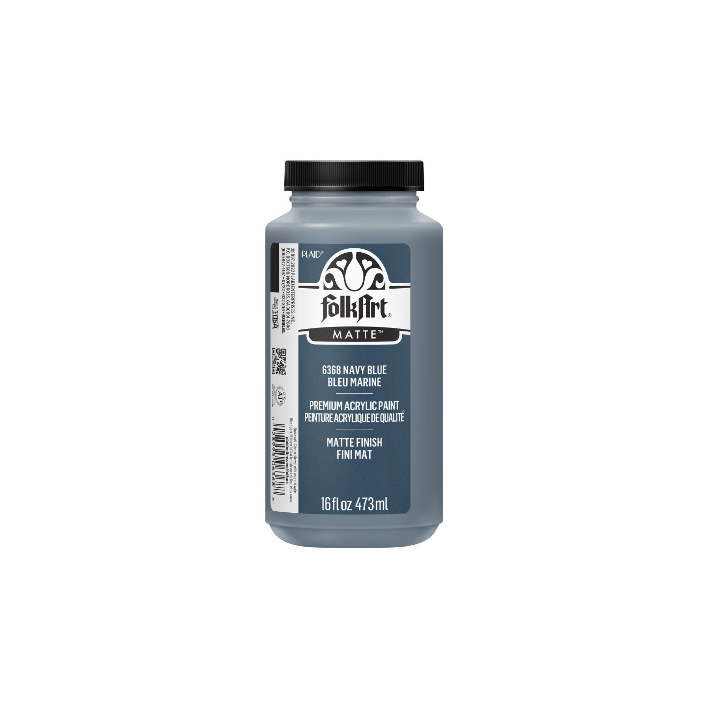 FolkArt Acrylic Paint Matte, 16oz., Navy Blue