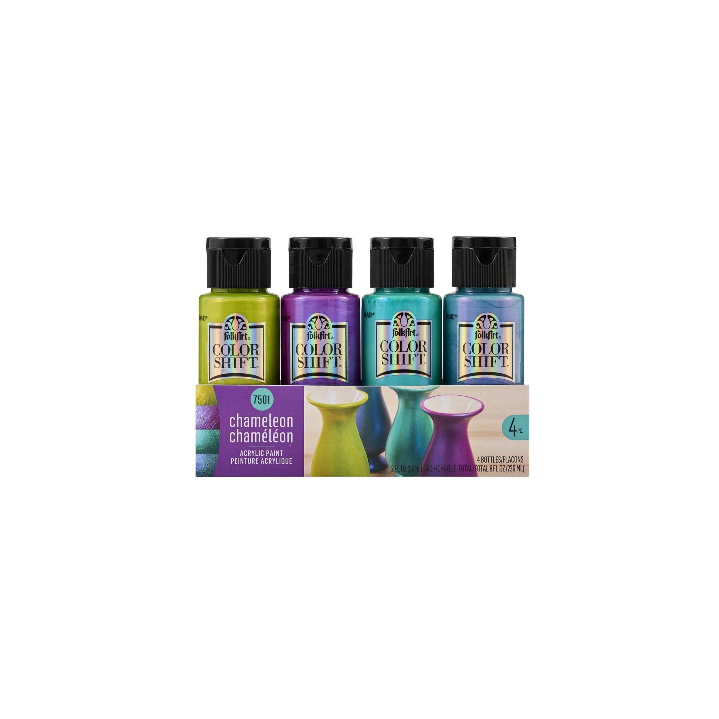 FolkArt Acrylic Paint Kit, 2oz., Color Shift Chameleon, 4-Piece Set