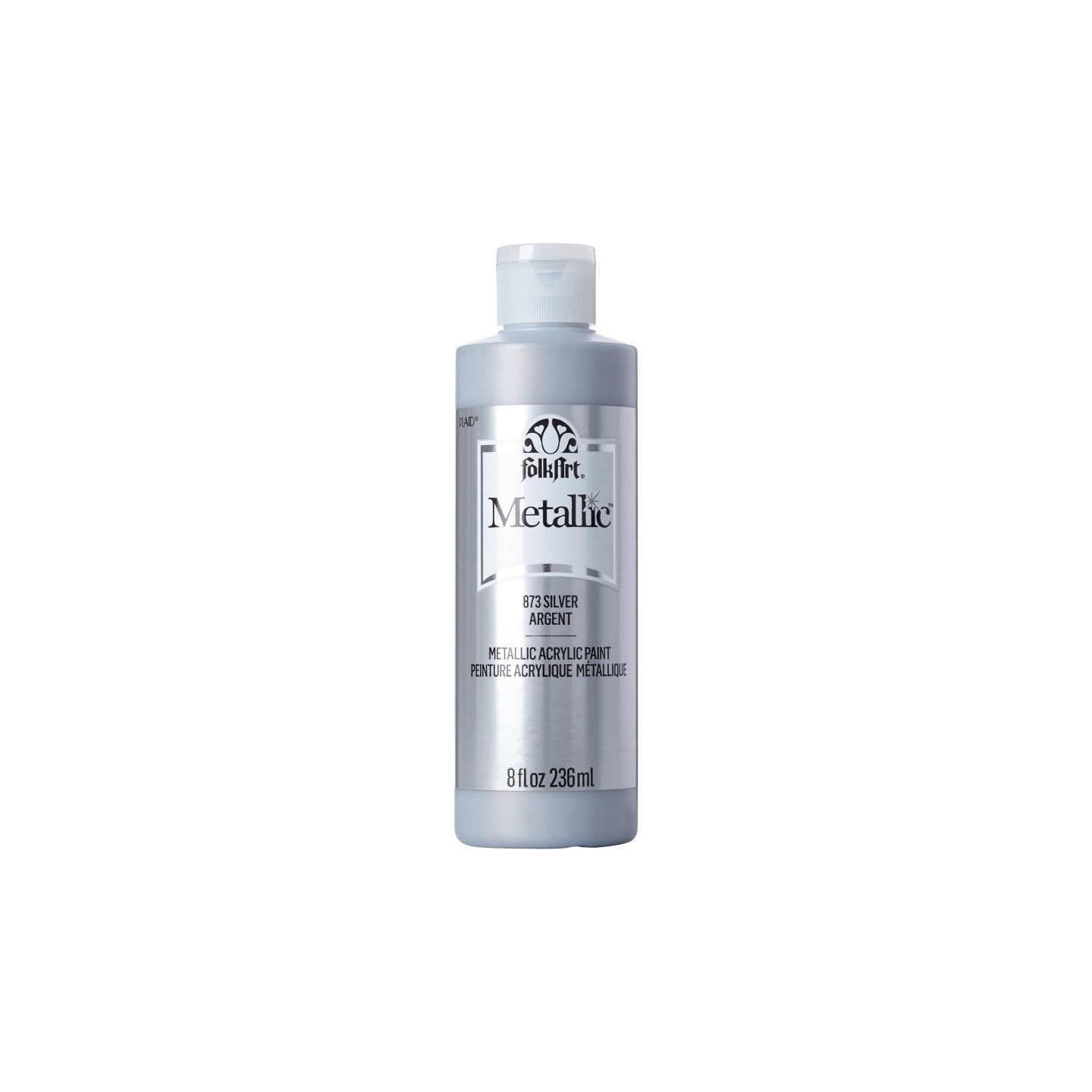 FolkArt Acrylic Paint Metallic, 8oz., Silver