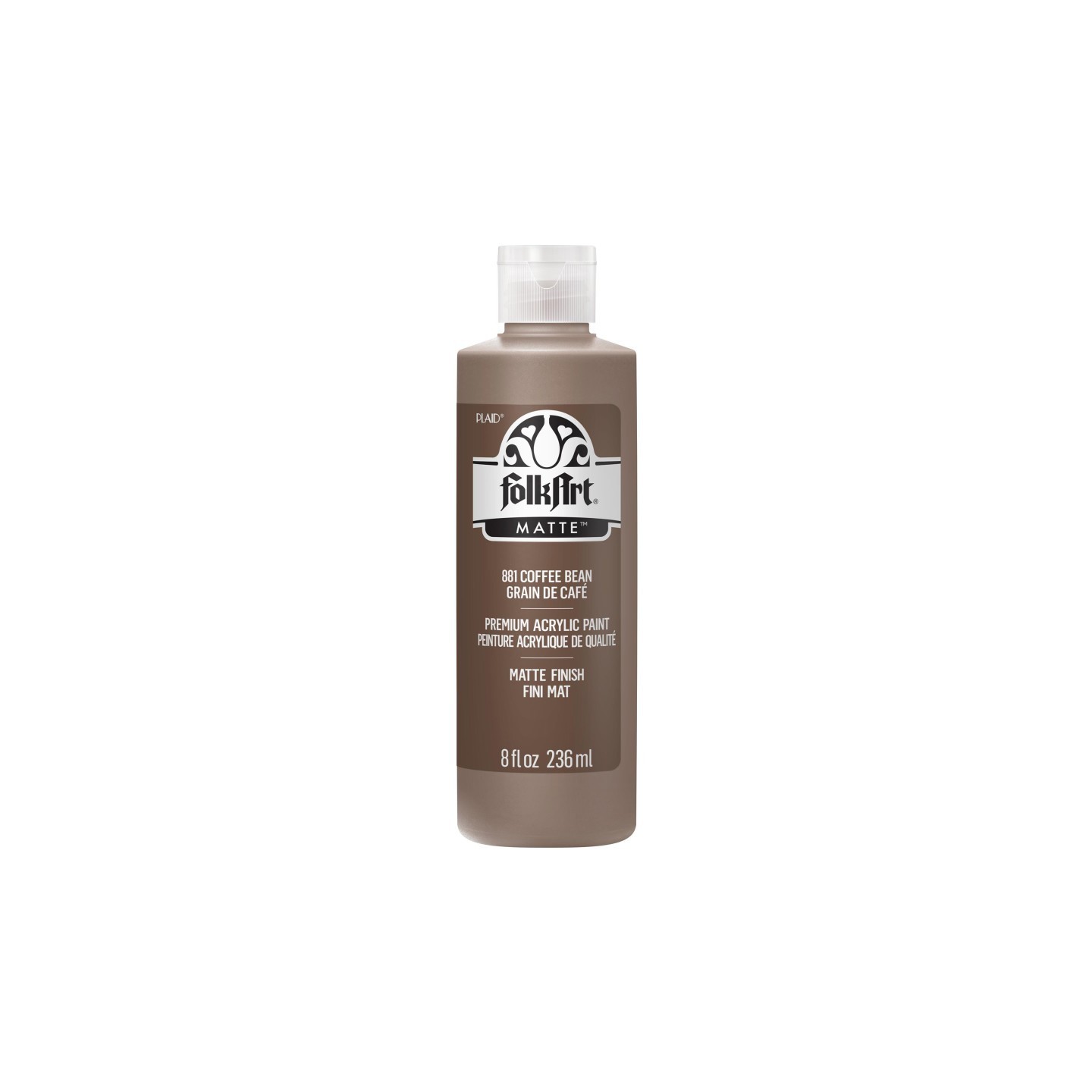 FolkArt Acrylic Paint Matte, 8oz., Coffee Bean