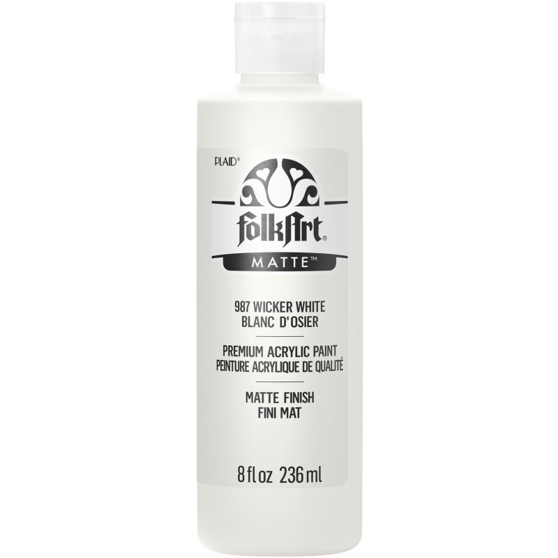 FolkArt Acrylic Paint Matte, 8oz., Wicker White