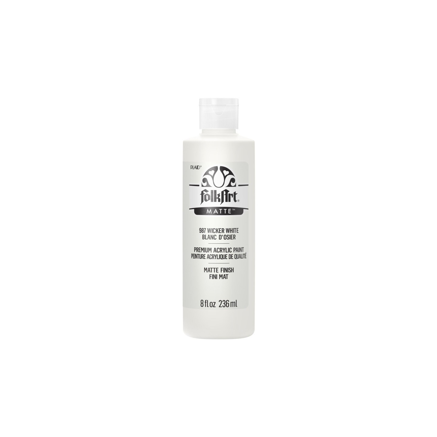 FolkArt Acrylic Paint Matte, 8oz., Wicker White