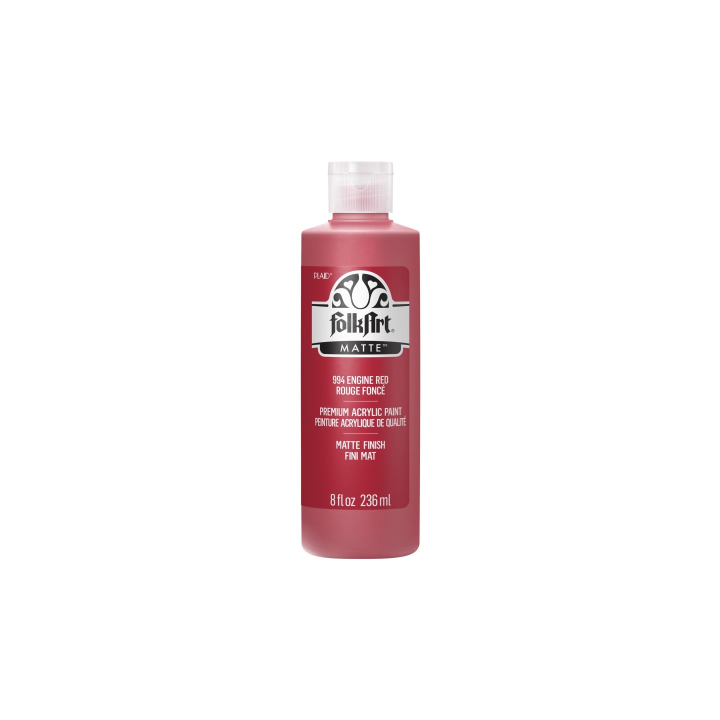 FolkArt Acrylic Paint Matte, 8oz., Engine Red