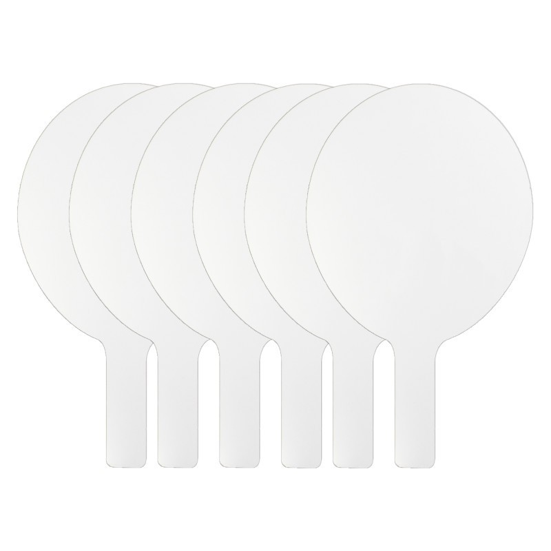 Flipside Products Oval Dry Erase Answer Paddles, 7" x 12", Pack of 6