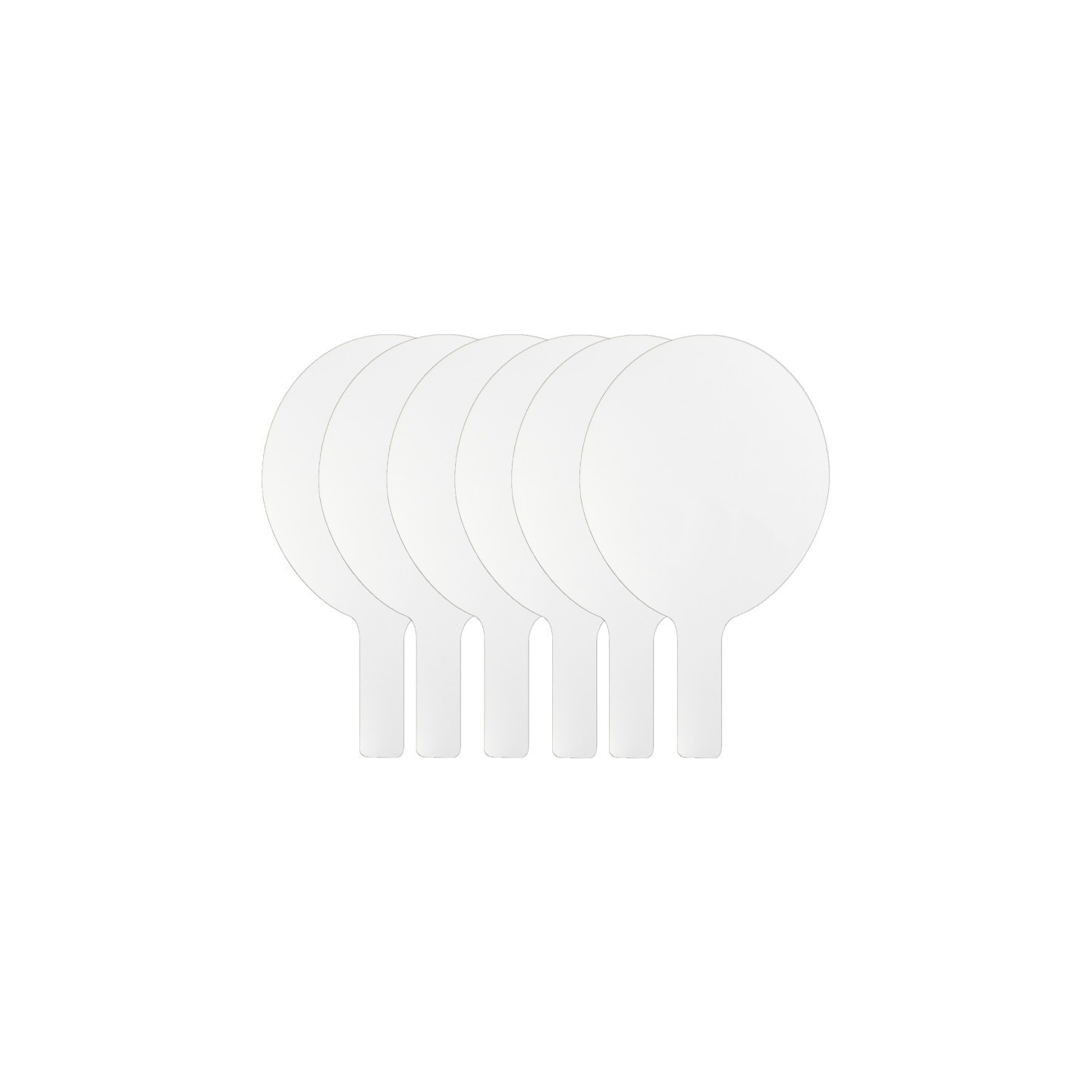 Flipside Products Oval Dry Erase Answer Paddles, 7" x 12", Pack of 6