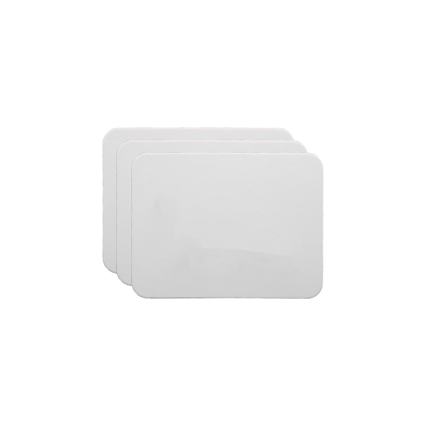 Flipside Products Two-Sided Magnetic Dry Erase Board, Blank/Blank, 9" x 12", Pack of 3