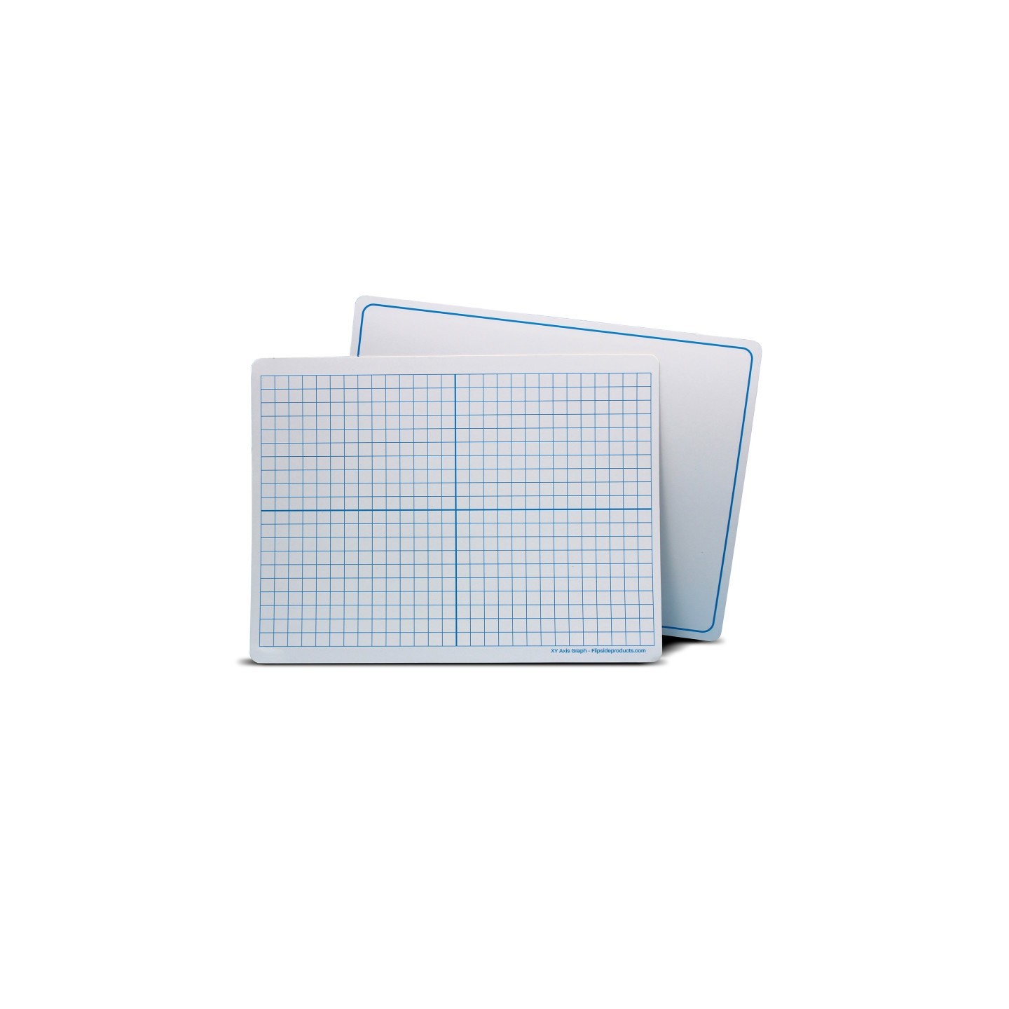 Flipside Products Magnetic Dry Erase Learning Mat, Two-Sided XY Axis/Plain, 9" x 12", Pack of 12