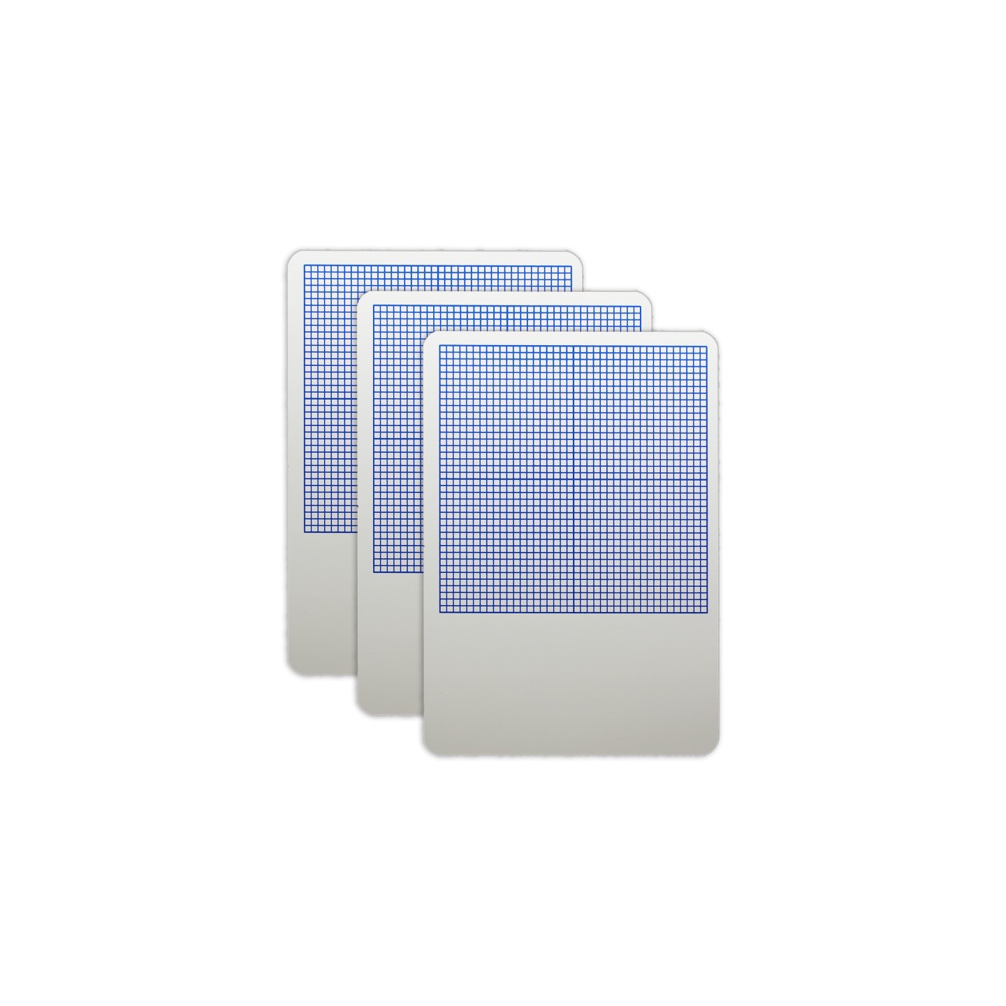 Flipside Products 1/4" Graph Dry Erase Board, 11" x 16", Pack of 3