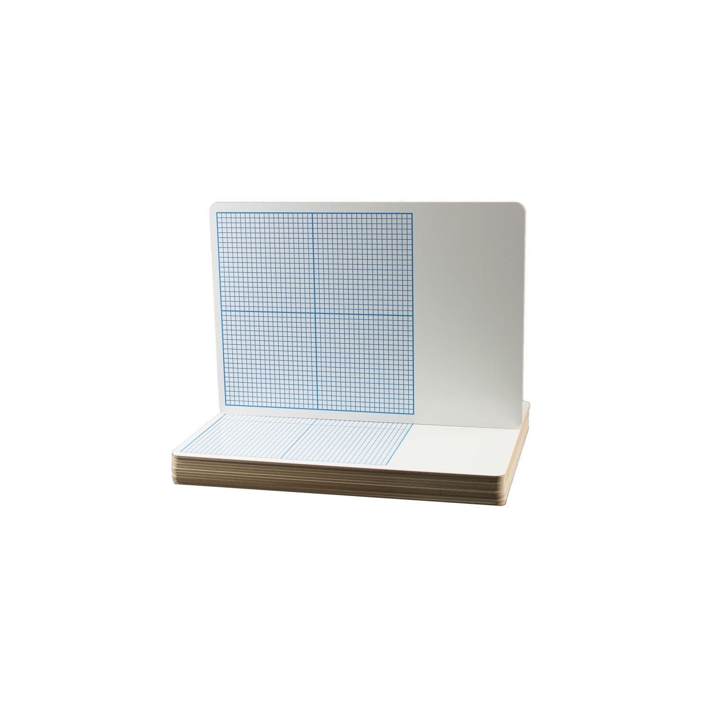 Flipside Products 1/4" Graph Dry Erase Board, 11" x 16", Pack of 12