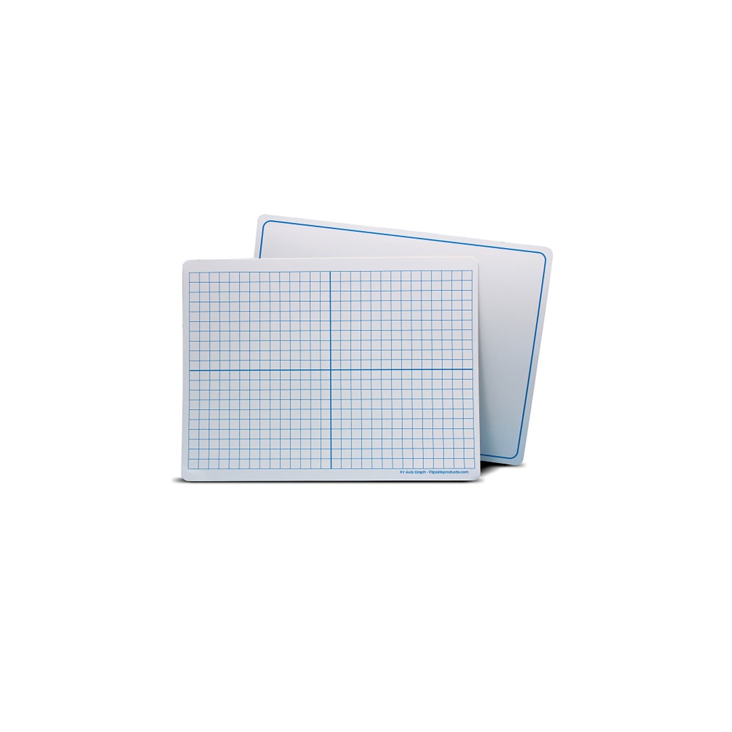 Flipside Products Dry Erase Learning Mat, Two-Sided XY Axis/Plain, 9" x 12", Pack of 48