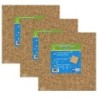 Flipside Products Natural Cork Tiles, 6" x 6", 4 Per Pack, 3 Packs