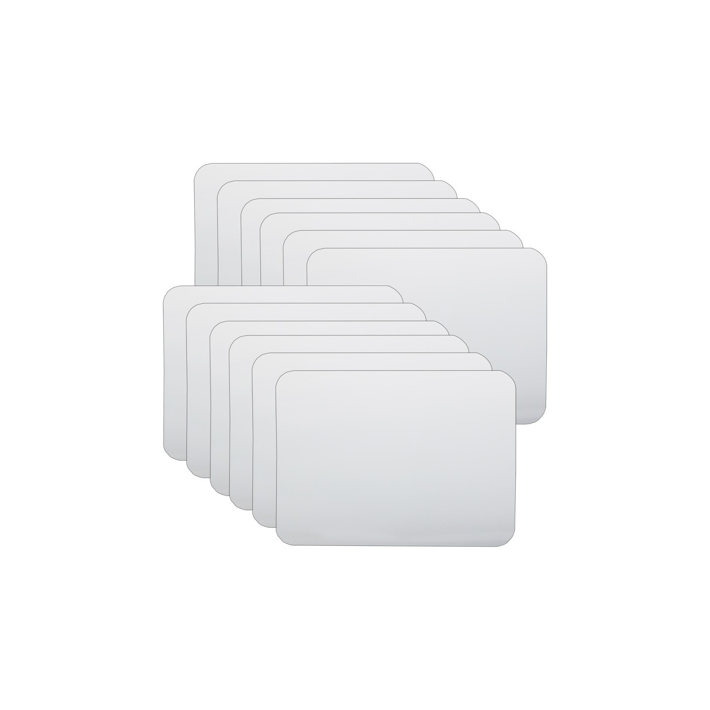 Flipside Products Two-Sided Dry Erase Board, 6" x 9", White, Pack of 12