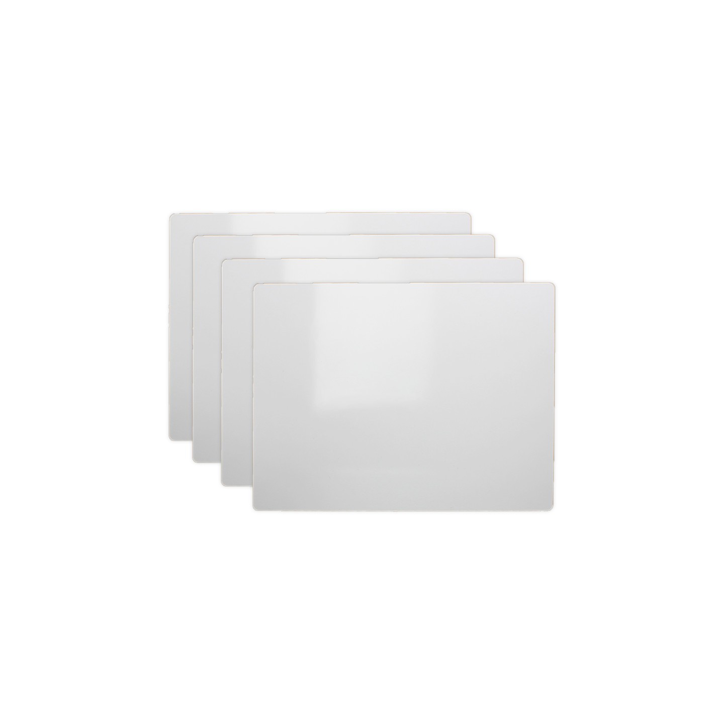 Flipside Products Two-Sided Dry Erase Board, 5" x 7", Pack of 4