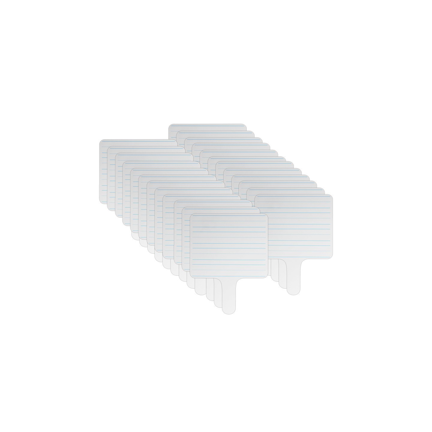 Flipside Products Rectangular Lined Dry Erase Answer Paddle, Class Pack of 24