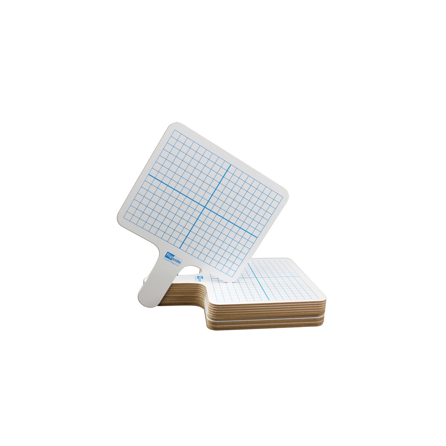 Flipside Products Two-Sided (3/8" Graph/Blank) Rectangular Dry Erase Graphing Paddles, Class Pack of 12