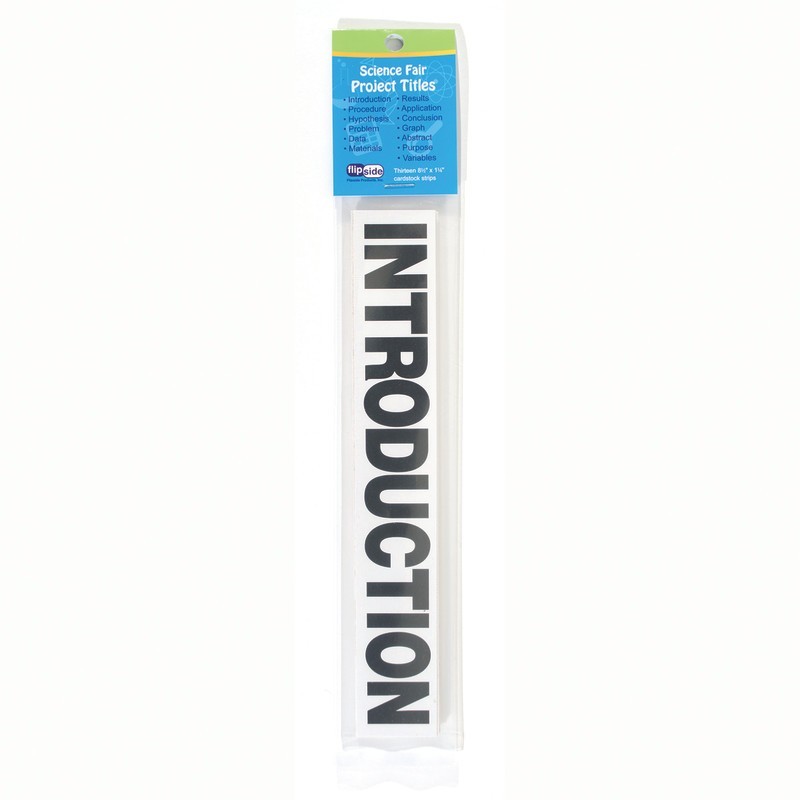 Flipside Products Science Fair Titles, Black, 13 Pieces