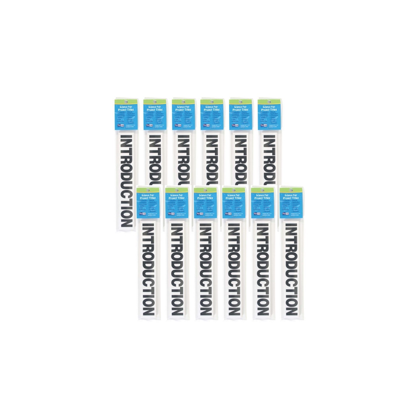 Flipside Products Science Fair Project Titles, Black, 13 Per Pack, 12 packs