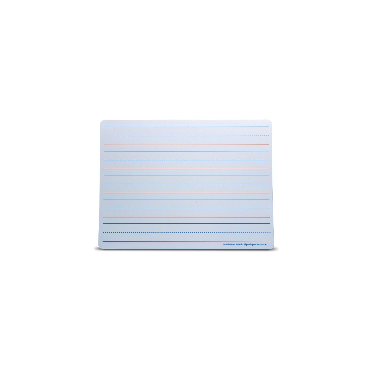 Flipside Products Magnetic Dry Erase Learning Mat, Two-Sided Red & Blue Ruled/Plain, 9" x 12", Pack of 12