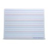 Flipside Products Magnetic Dry Erase Learning Mat, Two-Sided Red & Blue Ruled/Plain, 9" x 12", Pack of 12