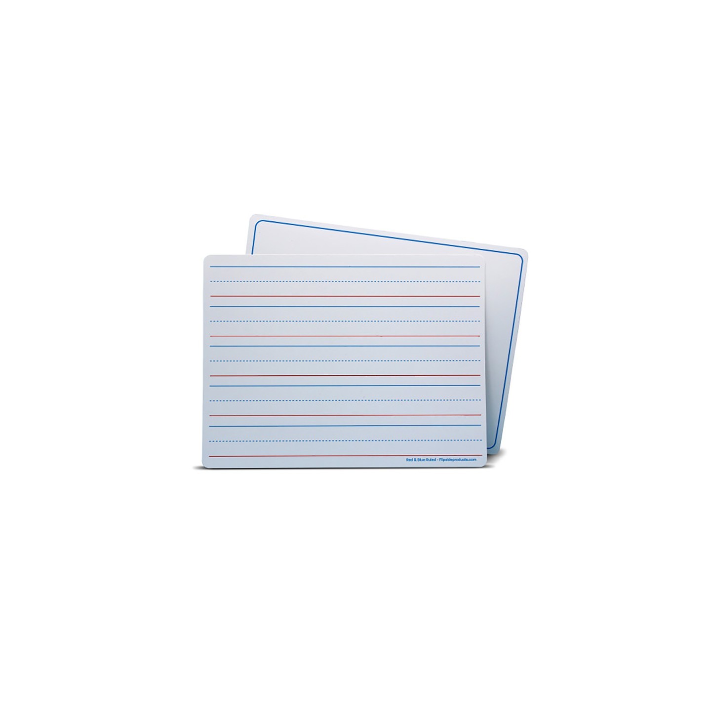 Flipside Products Magnetic Dry Erase Learning Mat, Two-Sided Red & Blue Ruled/Plain, 9" x 12", Pack of 48
