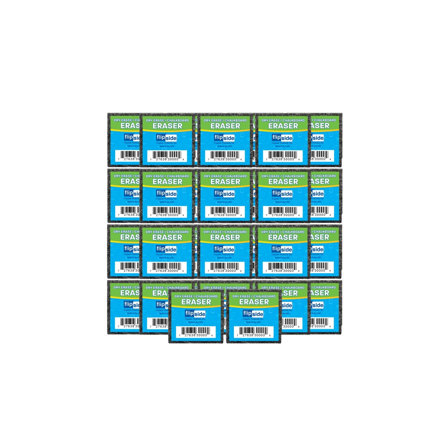 Flipside Products Student Felt Erasers, 2" x 2", Pack of 30