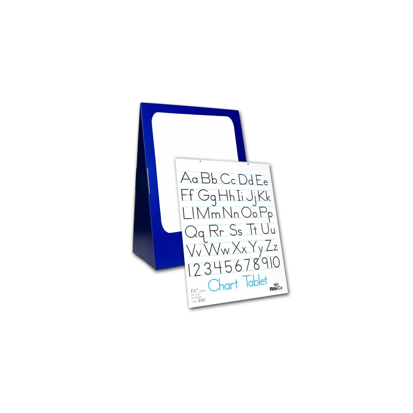 Flipside Products Deluxe Spiral-Bound Flip Chart Stand with Dry Erase Board and 1.5" Ruled Chart Tablet
