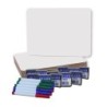 Flipside Products Dry Erase Boards (9" x 12") with Colored Pens & Erasers, Set of 12