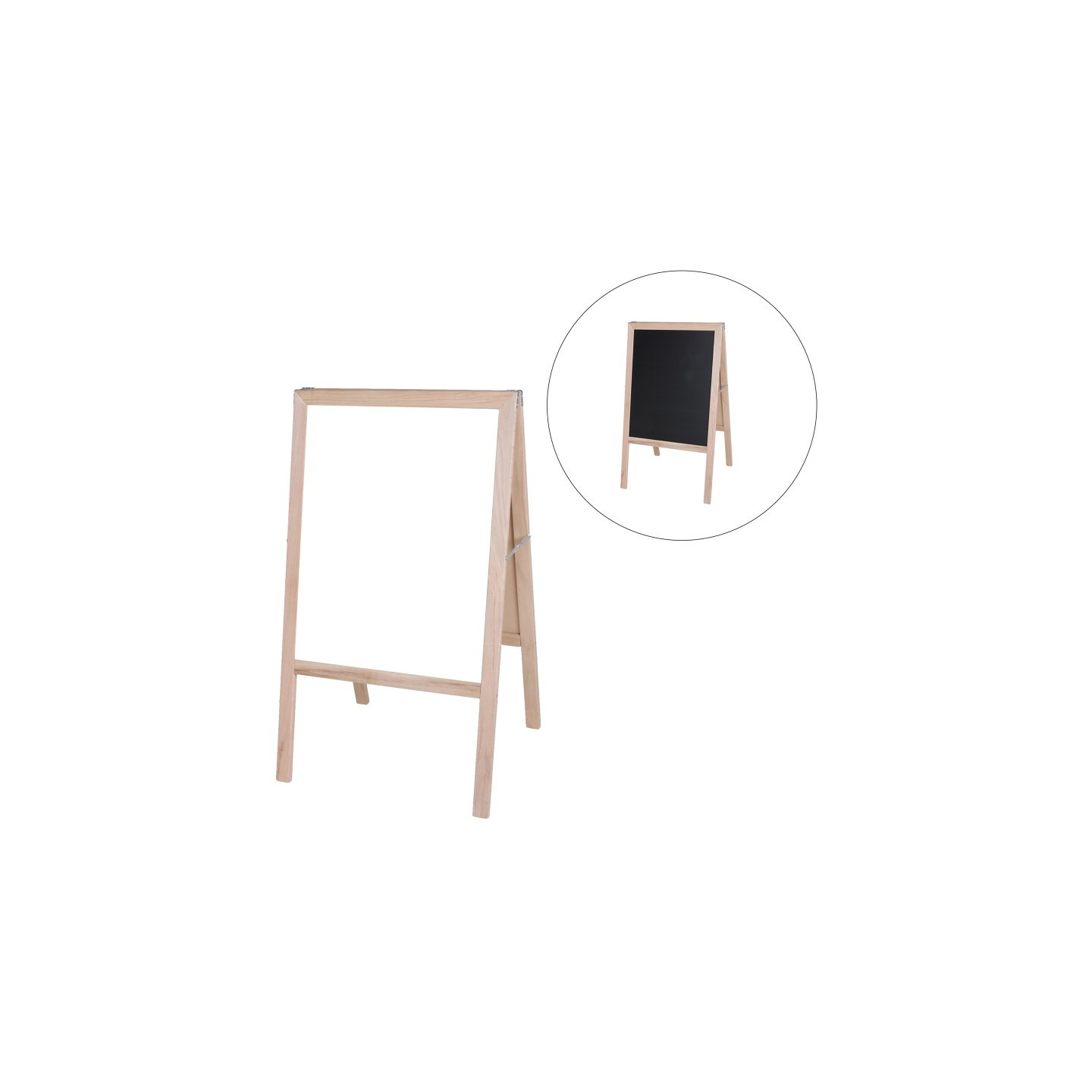 Crestline Products Natural White Dry-Erase/Black Chalkboard Marquee Easel, 42" x 24"