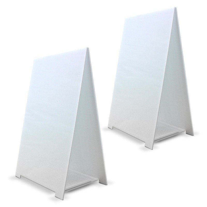 Flipside Products Premium Corrugated Plastic Dry Erase Tabletop Marquee Easel, 11" x 17", Pack of 2